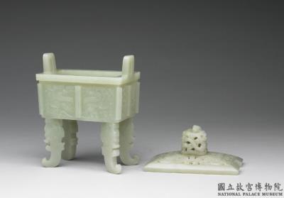 图片[3]-Jade square ding cauldron of “Wen Wang”, Qing dynasty (1644-1911)-China Archive